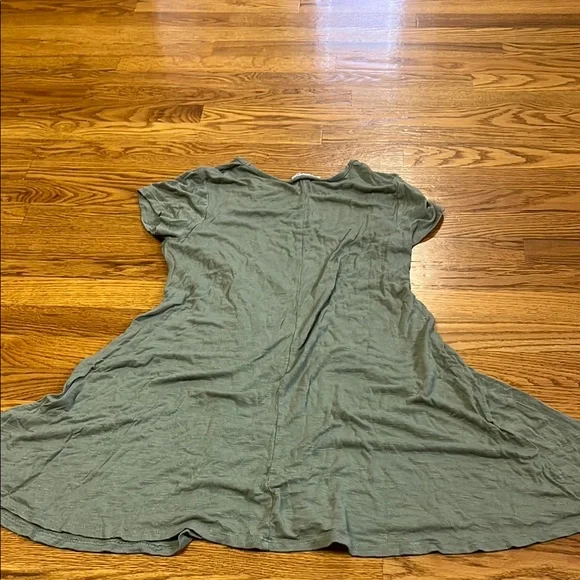 Olive Green Short Sleeve Dress - Picture 3 of 3